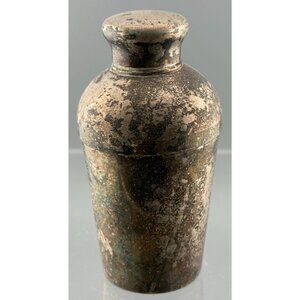 Vintage Napier Jigger Silver Plate Mini Cocktail Shaker Pat Pend Barware 4"